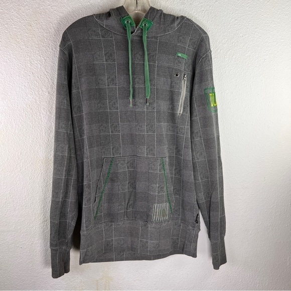 SMARTTHREADS Oversized Oregon Ducks Urban Hoodie. Black/white checked. Size S - Picture 1 of 9